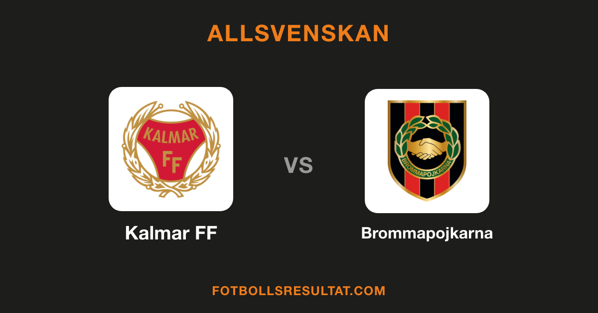 Klubbmärken för Kalmar FF och Brommapojkarna