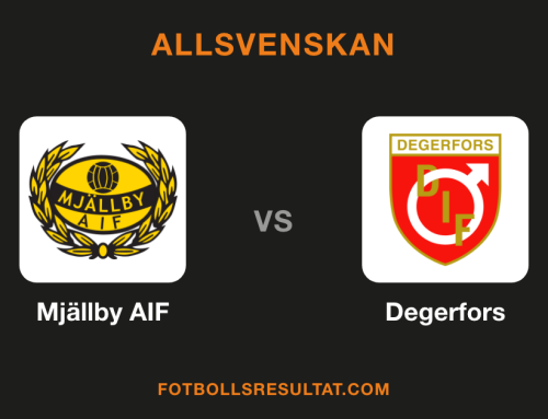 Mjällby AIF spelade sin sjunde match i rad utan seger – 1–1 mot Degerfors