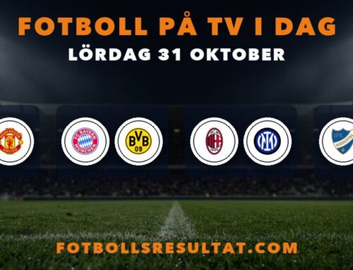Fotboll på tv i dag lördag 31 oktober: alla matcher, kanaler och tider